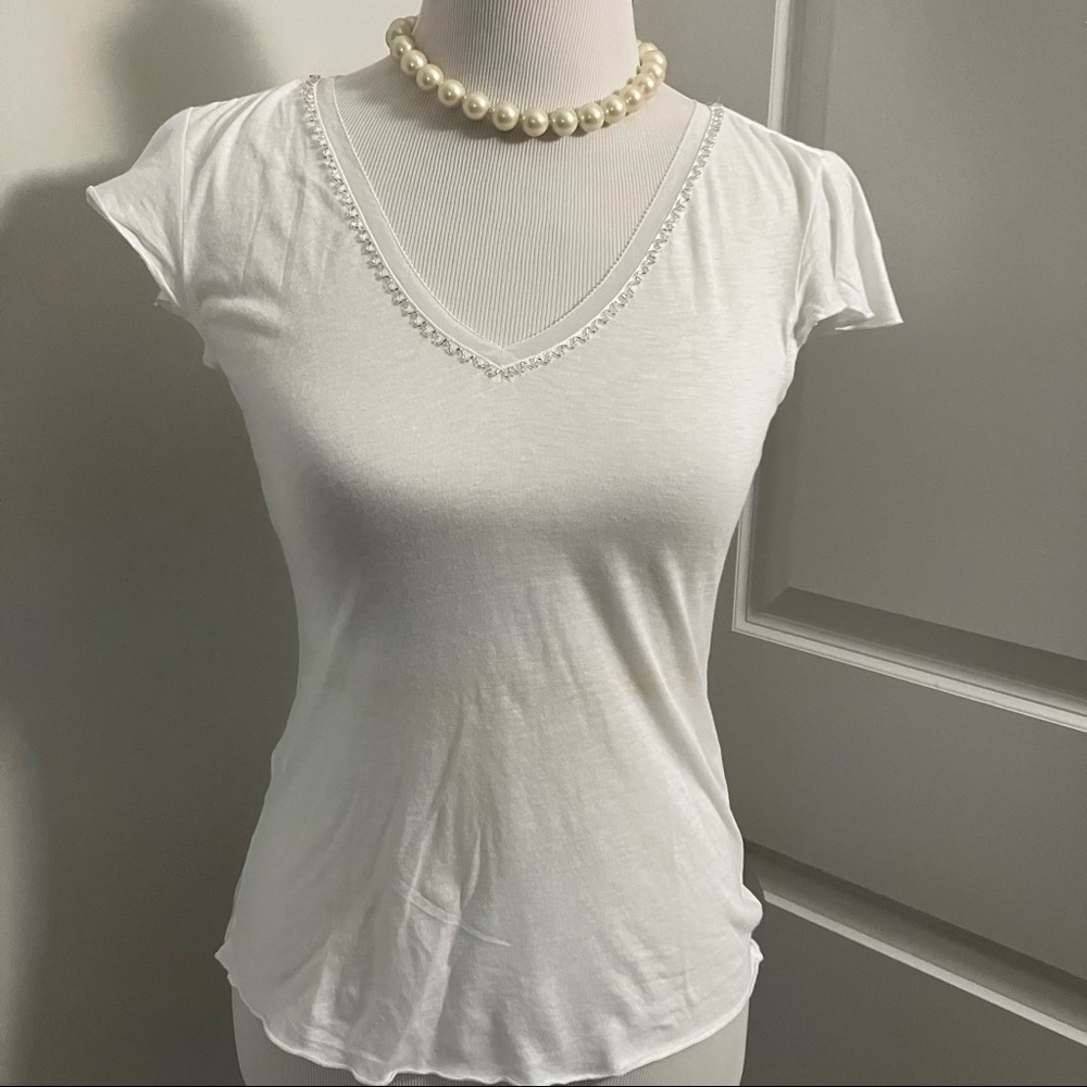 EXPRESS  | white cotton top tee shirt | size XS